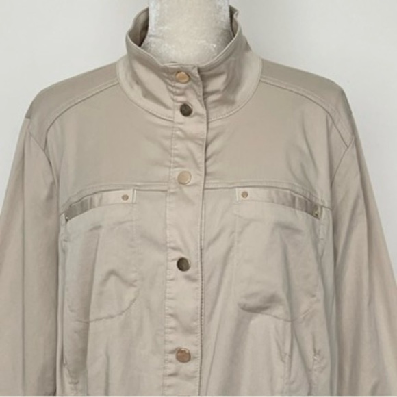 Chico’s Lightweight Utility Jacket Women’s Size 3 (16-18) Casual Classic - Picture 2 of 8